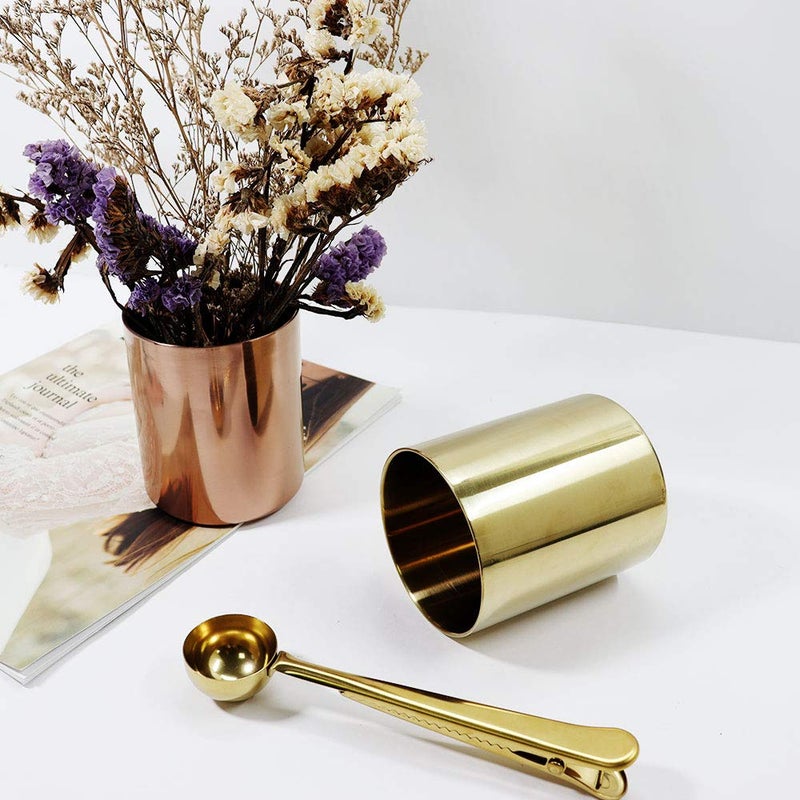 MultiBey Gold Pencil Holder Cup, Luxury Pen Holder Metal Organizer Small Vase, Desk Accessory for Office Home - Image 4